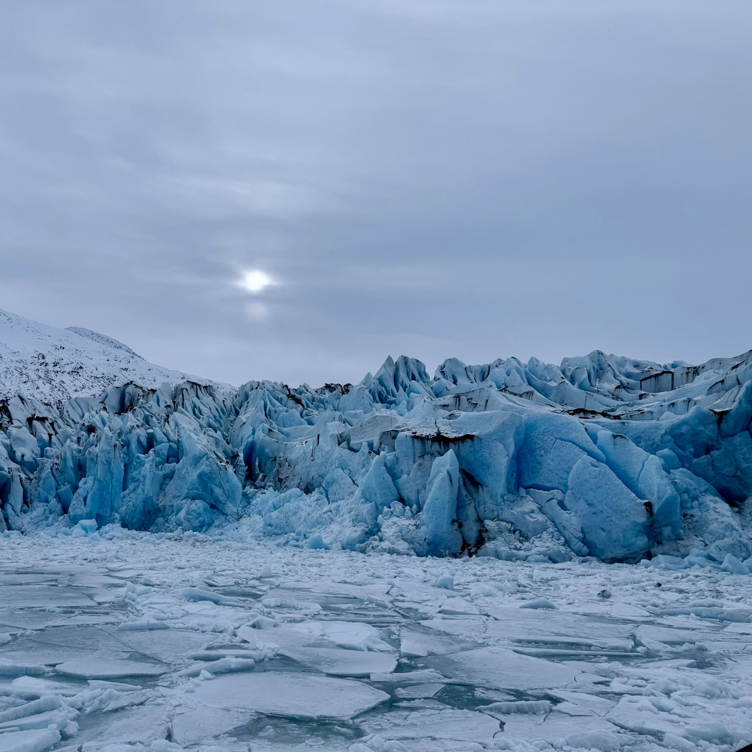 Aerial view of the glacier